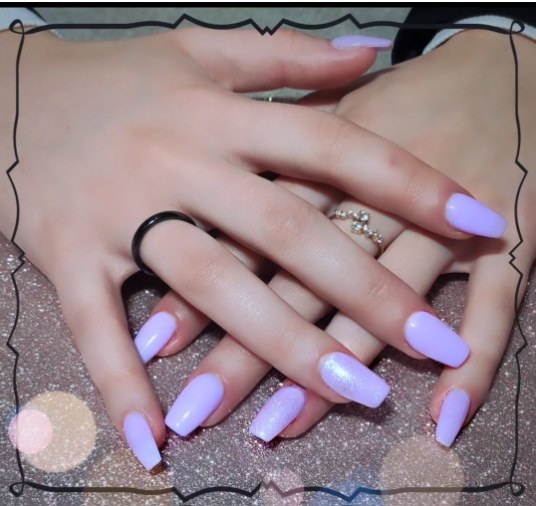 Nails with intricate gel art design